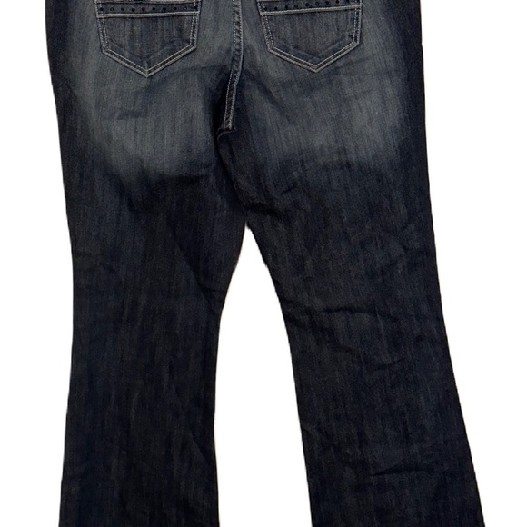 Maurices Womens Premium Jeans Size 14 Boot cut Low Rise Dark Blue Wash Denim NWT - Picture 4 of 8